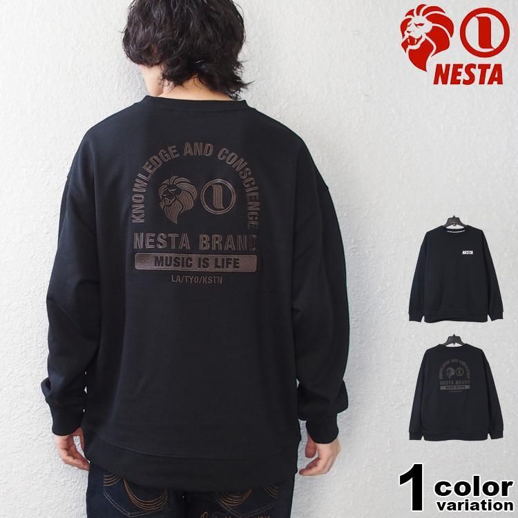 ネスタブランド トレーナー NESTA BRAND クルーネック スウェット ドロップショルダー メンズ 大きいサイズ トップス 243nb1302b