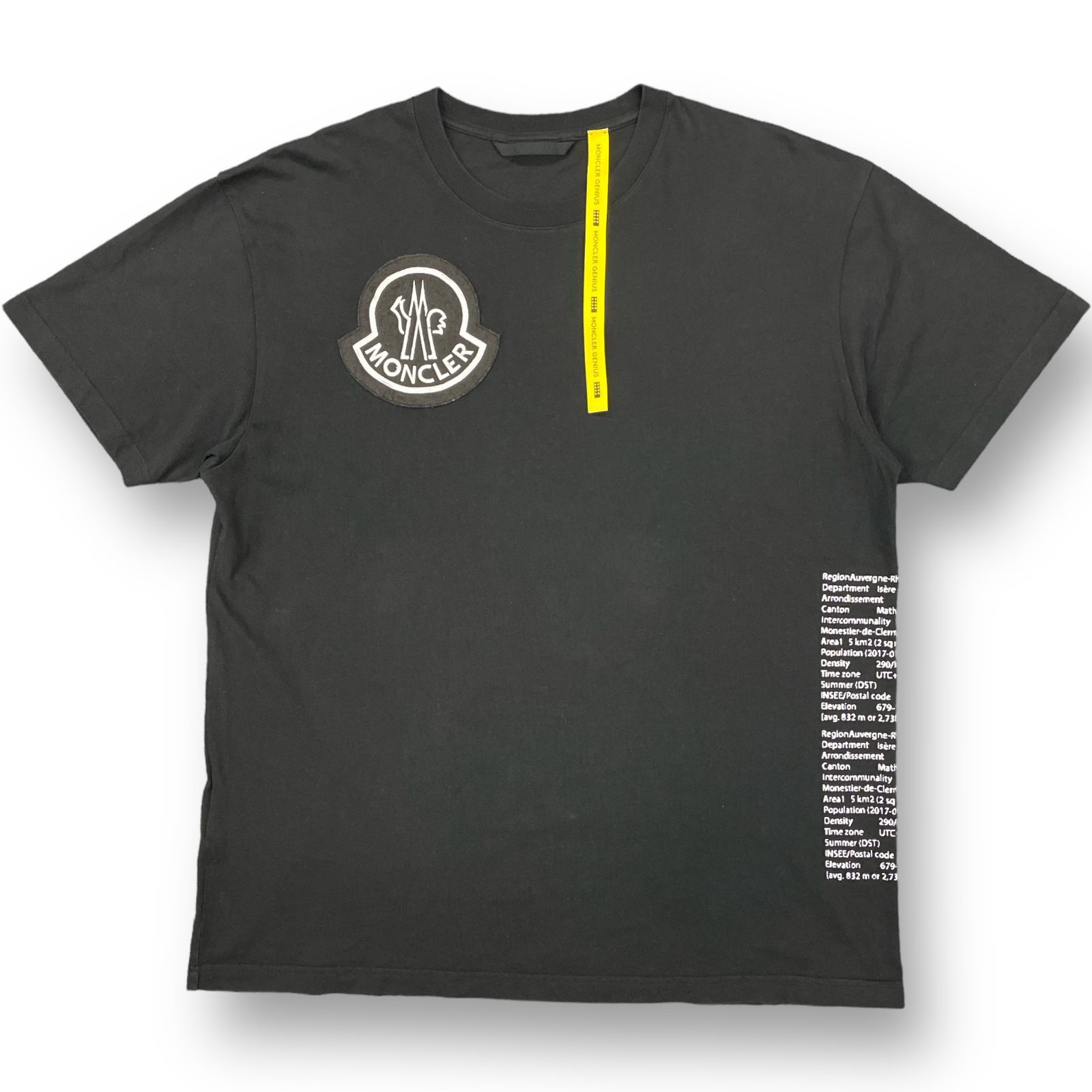 国内正規 MONCLER GENIUS ワッペン プリント クルーネック Tシャツ 