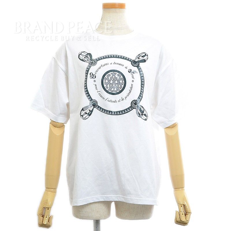 エルメス プリント Tシャツ コットン ホワイト 40サイズ - メルカリ