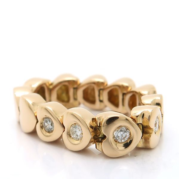 STAR JEWELRY ハート ダイヤモンドリング 18K ピンクゴールド 約