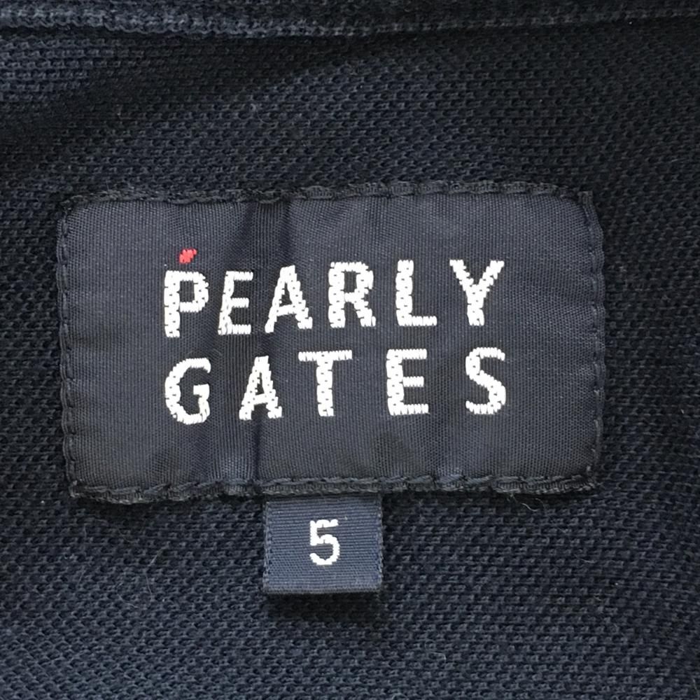 ○★新品未使用　PEARLY GATES　ロゴ 長袖ポロシャツ　5　ネイビー reonard_1-240001124885