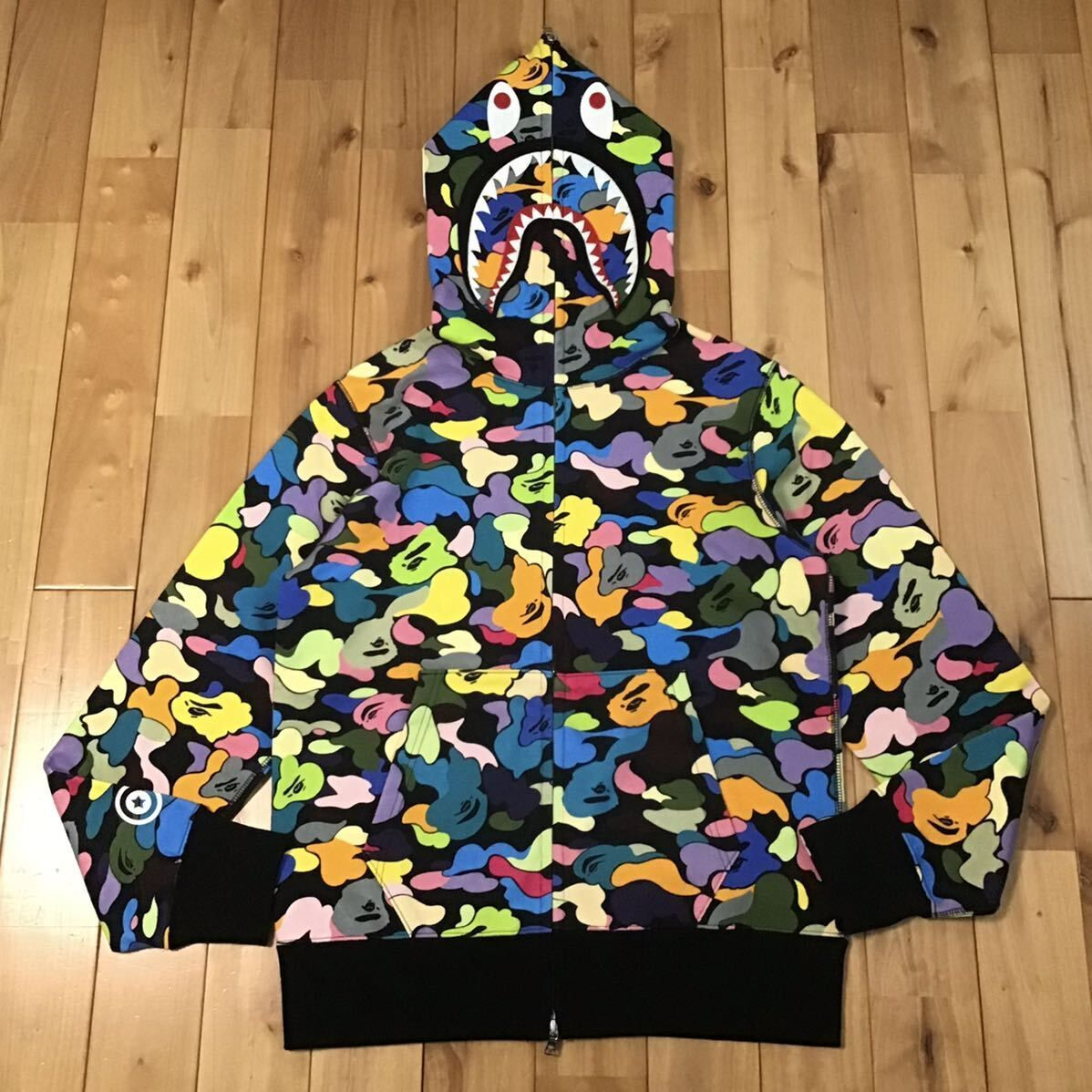 ☆新品☆ マルチカモ シャークパーカー Mサイズ shark full zip hoodie a bathing ape BAPE camo  multi camo エイプ ベイプ 迷彩 - メルカリ