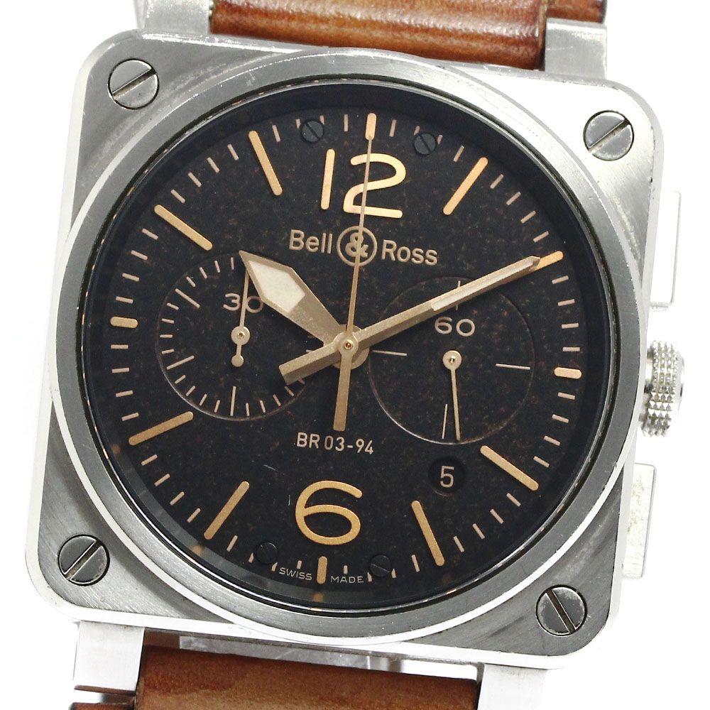 ベル＆ロス Bell＆Ross BR0394-ST-G-HE/SCA ゴールデン ヘリテージ クロノグラフ 自動巻き メンズ保証書付き_764507