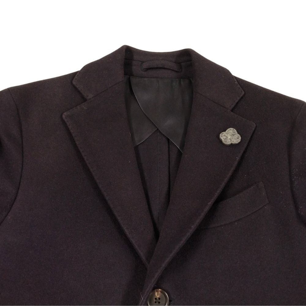 LARDINI ラルディーニ ウール チェスターコート ネイビー サイズ 46