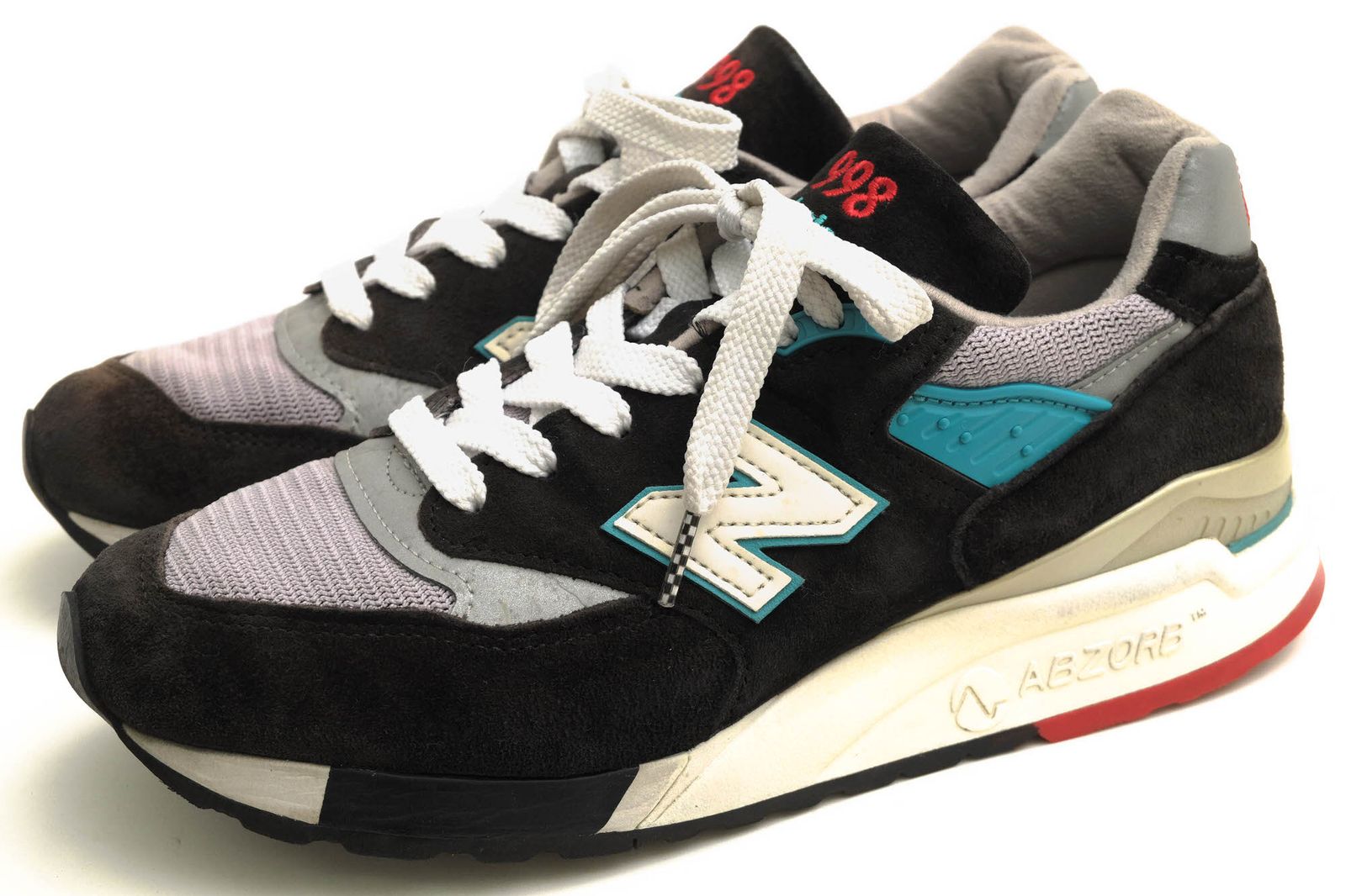ニューバランス／NEW BALANCE シューズ スニーカー 靴 ローカット メンズ 男性 男性用 ナイロン レザー 革 本革 ブラック 黒  M998CBB ABZORB