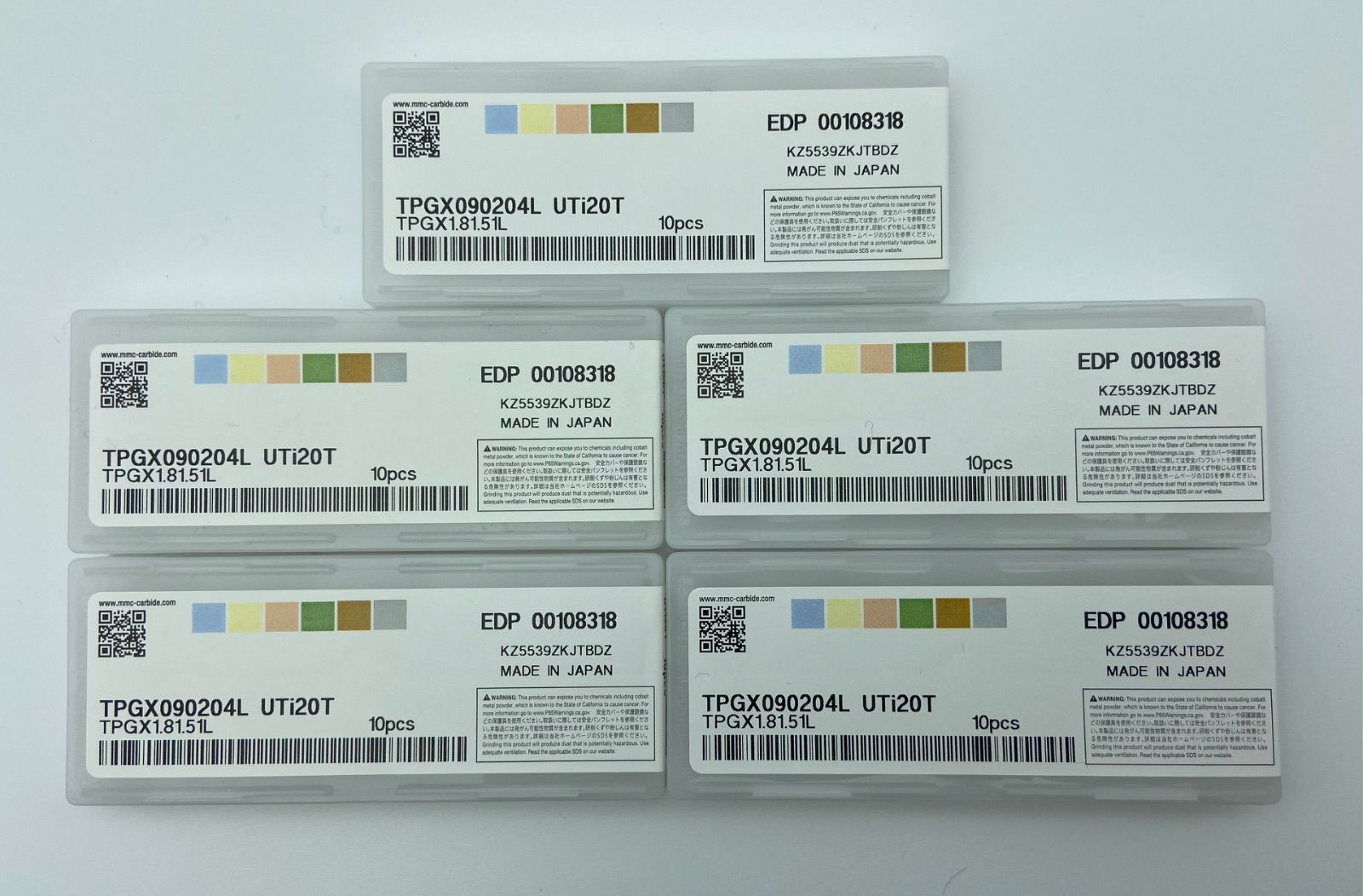 旋盤チップ 三菱マテリアルTPGX090204L UTi20T 5箱セット