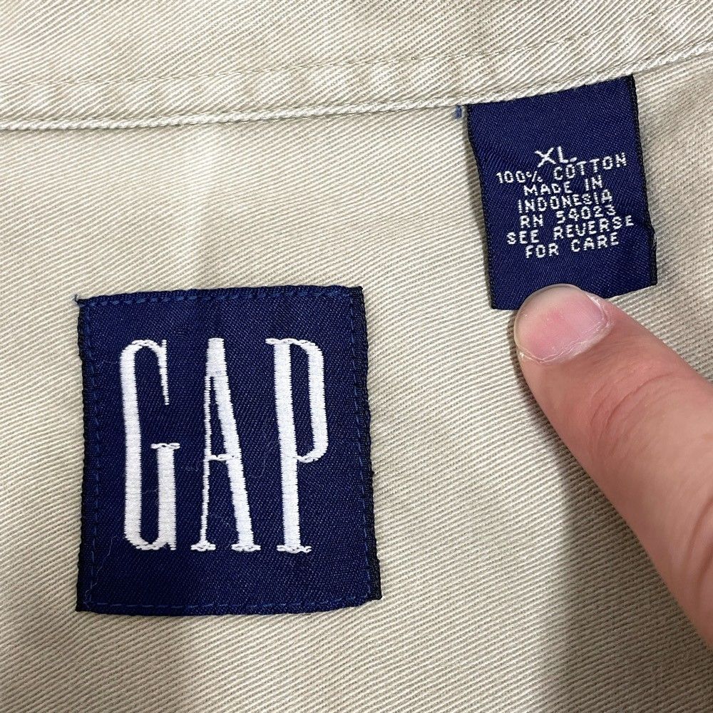 90's ギャップ GAP ワーク シャツ ロングスリーブ 長袖 サイズ：XL ベージュ