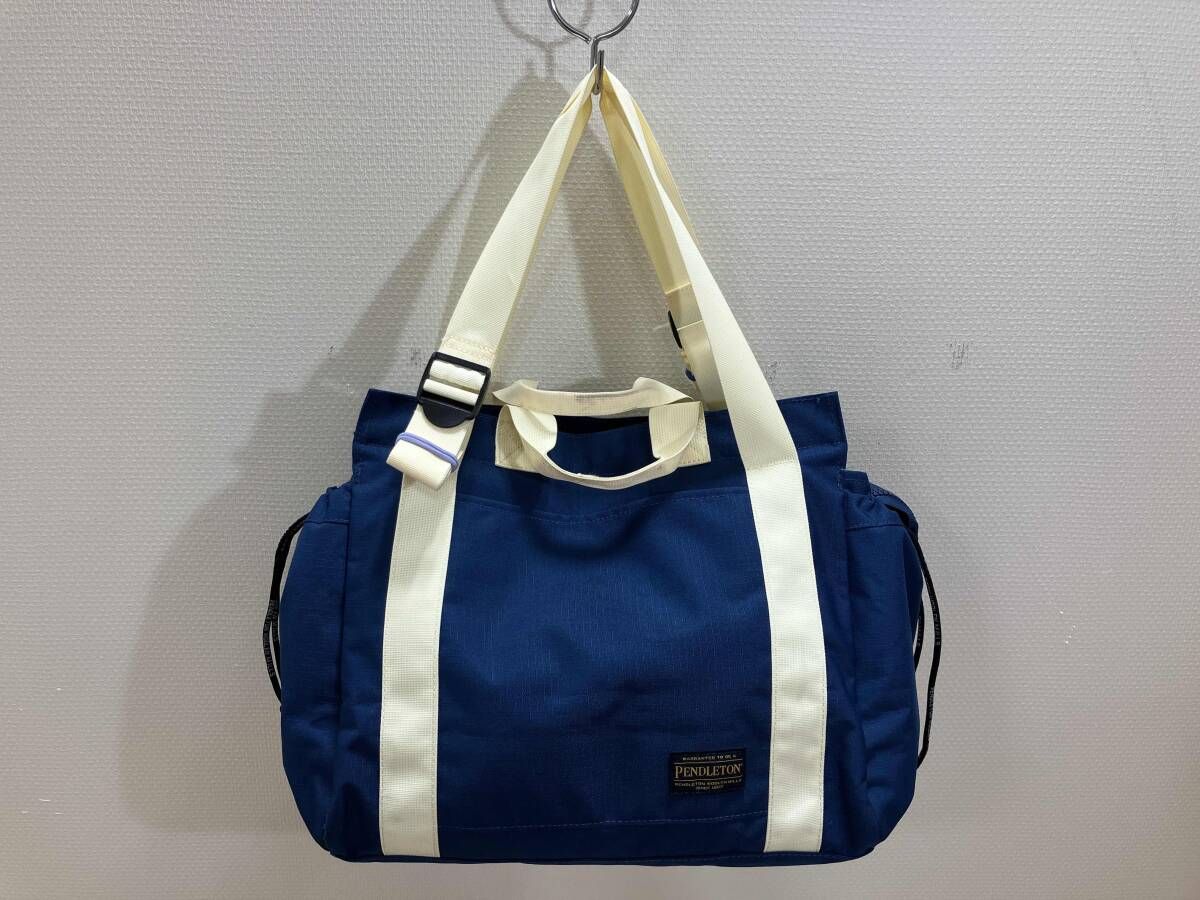 PENDLETON×MARIE INABA ボストンバッグ マザーズバッグ ネイビー
