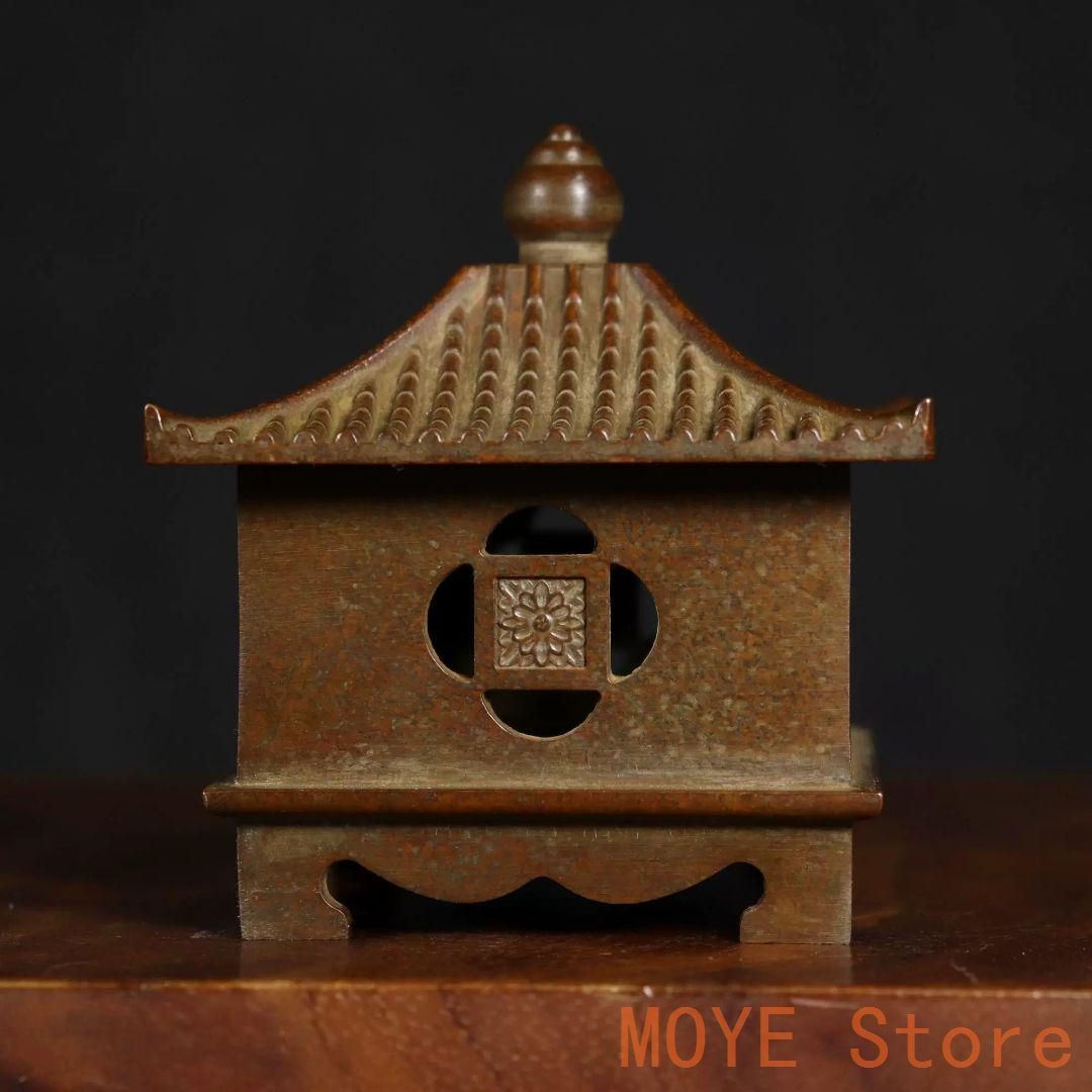 銅製 六角炉 香炉 茶道 書房香炉 香道具 装飾品 工芸品 置物zw0829