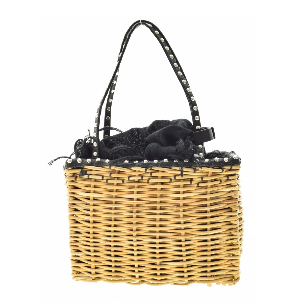 エバゴス　ebagos ブライドルレザー紅藤カゴバック ebagos】18AW ヤマノコトバ ブライドルレザー×紅籐 かごバッグ 被せ布