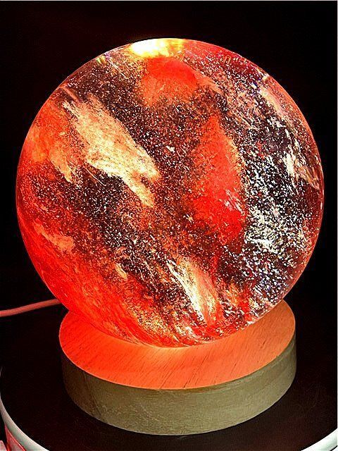 超大直径約 208mm 11875g 超綺麗赤水晶丸玉B84E1/437E01D 超大直径約