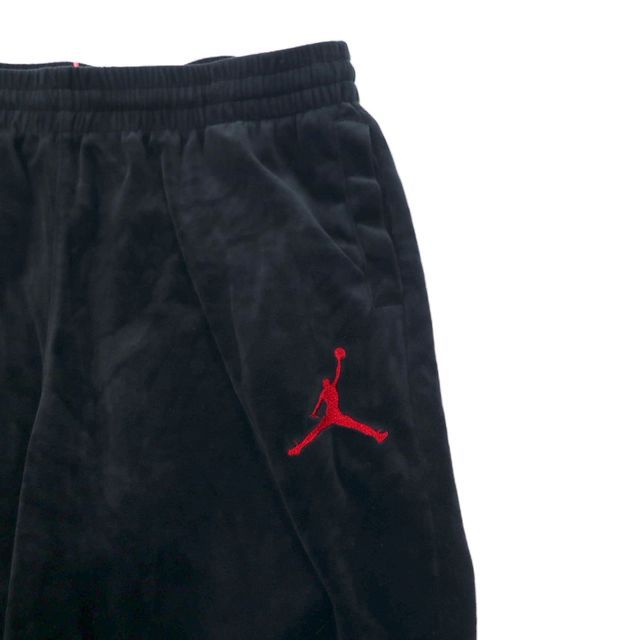 JORDAN BRAND ( NIKE ) ベロア トラックパンツ ジャージ ジョガーパンツ XL ブラック ポリエステル ジャンプマン