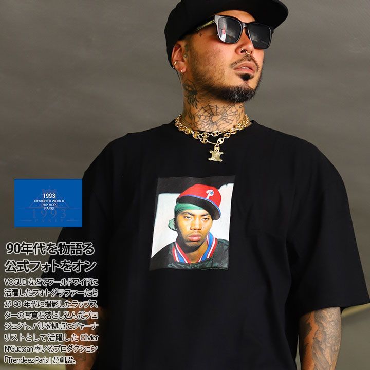 1993 DESIGNED WORLD HIPHOP Tシャツ 半袖 メンズ 春夏用 全3色