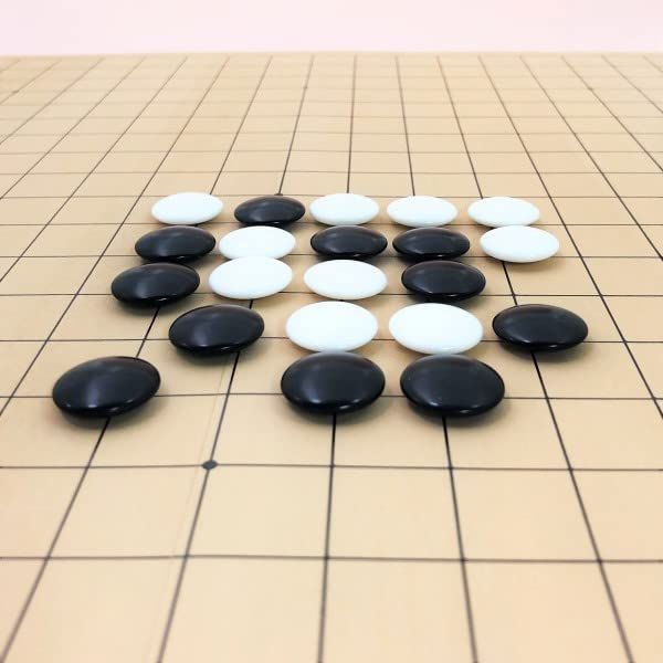囲碁セット 新桂5号折碁盤と椿セット（碁石厚み7ｍｍ） - 将棋用品