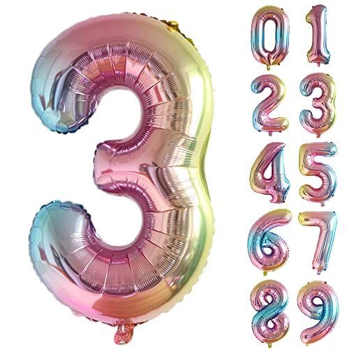 メルカリshops 8069 誕生日 バルーン 数字3 ナンバーバルーン 65cm 大きい 虹 メルカリshops 8069 誕生日 バルーン 数字3 ナンバーバルーン 65cm 大きい 虹