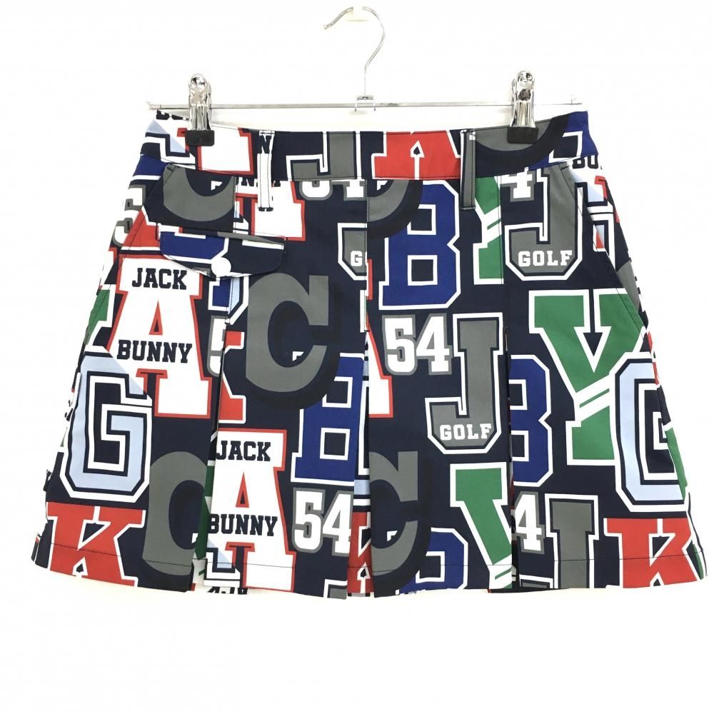 ジャックバニー　総柄　ミニスカート　1 インナーパンツ付 中古 レディース ジャックバニー Jack Bunny!! スカート 1(M) 紺