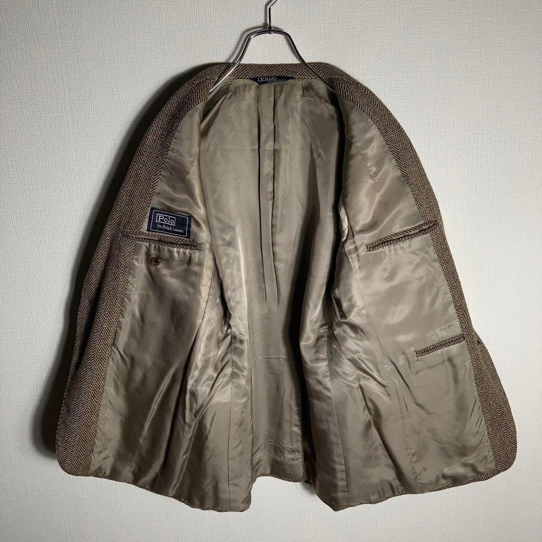 RALPH LAUREN テーラードジャケット ヘリンボーン ウール キュプラ RALPH LAUREN テーラードジャケット ヘリンボーン ウール