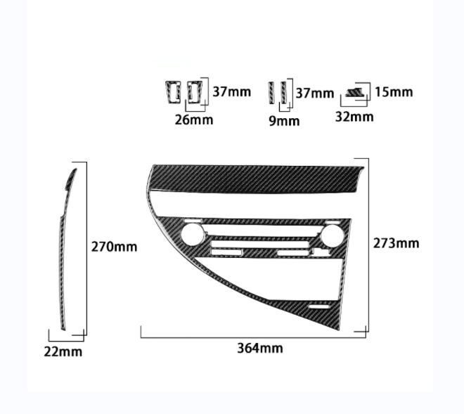 レクサス RX RX350 2010-2015年 右ハンドル用 コンソールマルチメディアパネルカバー 内装インテリア 7Pセット FFCRYSTALESIA_COM