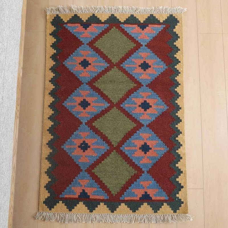 わびすけ　キリム KSYRIUM キリム・シラーズ 93×60cm（KSS-190） ギャッベ＆ペルシャ絨毯