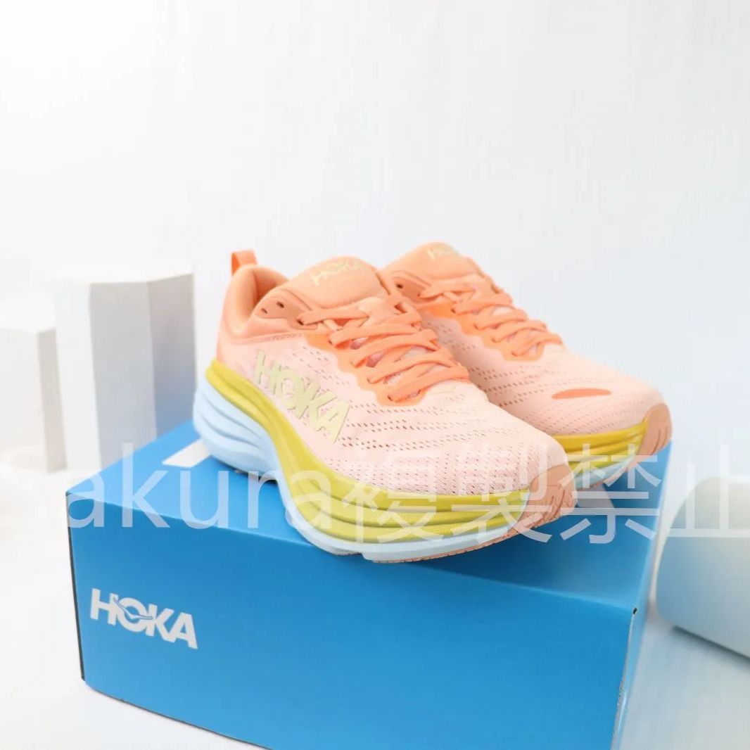 HOKA ONE ONE BONDI 8 ホカオネオネ ボンダイ8   ランニングシューズ レディース スニーカー  オレンジ色