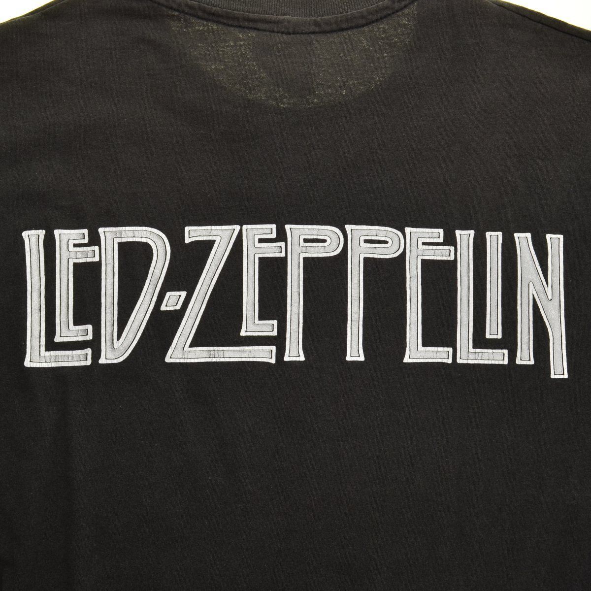 L【VINTAGE / ヴィンテージ】～90s HANESボディ LED ZEPPELIN レッド ツェッペリン ZOSO 両面プリント半袖Tシャツ  バンドTシャツ バンT