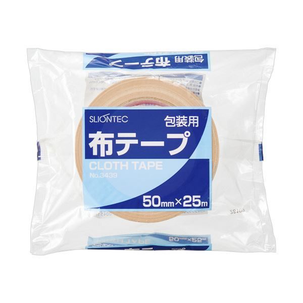 （まとめ）スリオンテック 布テープ No.343950mm×25m NO.343