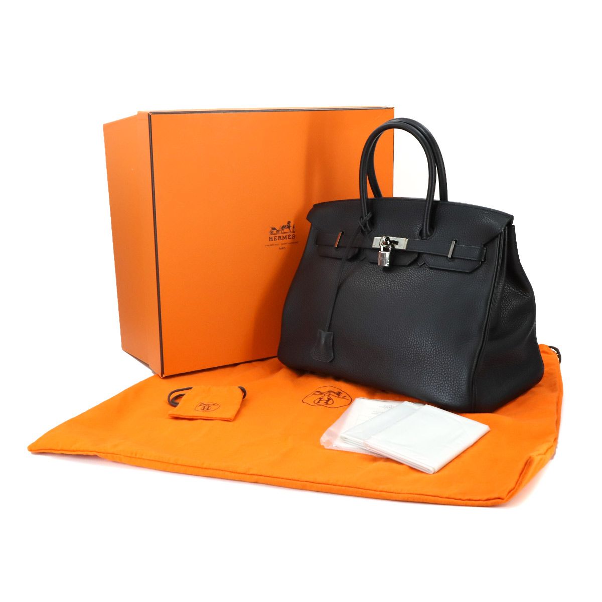 エルメス バーキン35 □M刻印 SV金具トリヨンクレマンス エトゥープ  