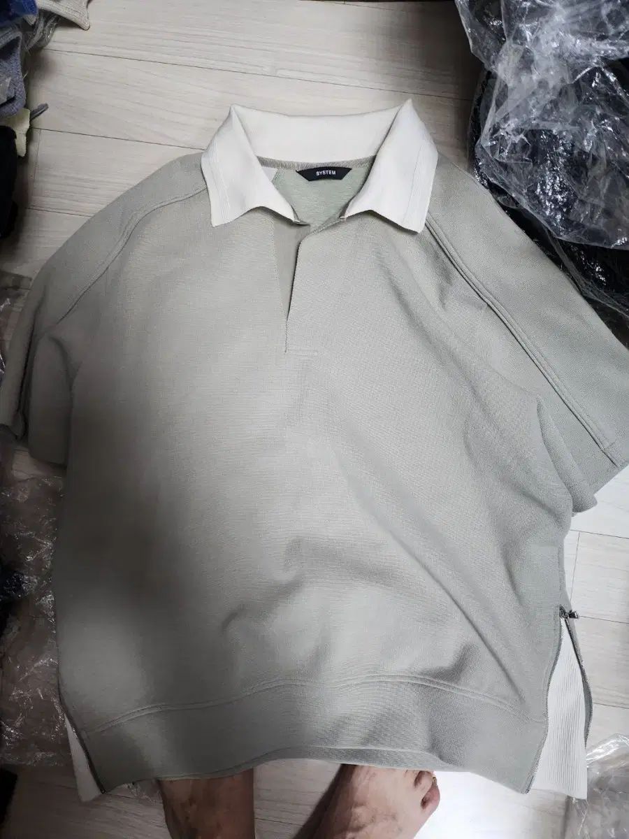 SYSTEM homme システムオム ニット セーター ライトカーキ 100 サイズ