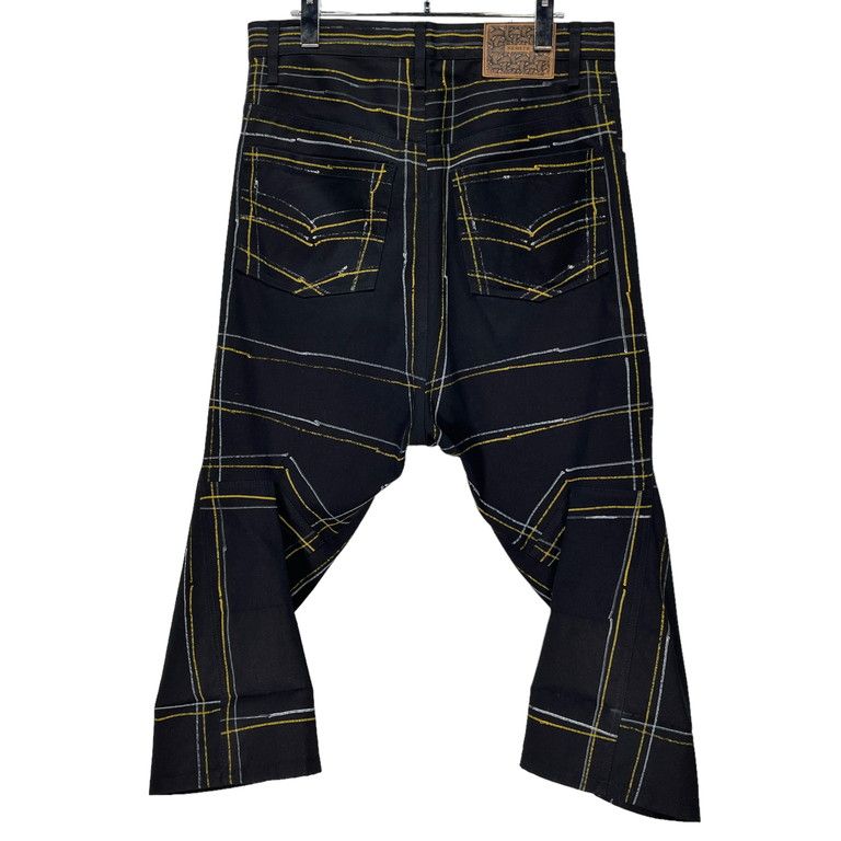 クリストファーネメス　パンツ Christopher Nemeth ラインハンドペイントアナトミカルパンツ 立体裁断