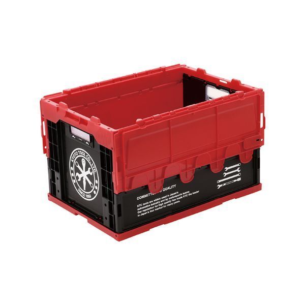 KTC 京都機械工具 折り畳みコンテナ 50L レッド YG-196