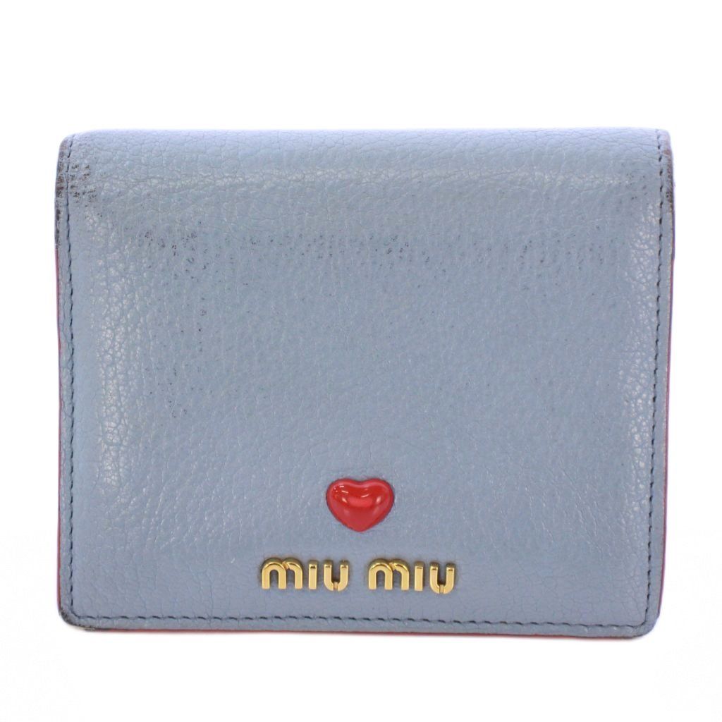 ミュウミュウ miumiu マドラスラブバイカラーウォレット 二つ折り財布