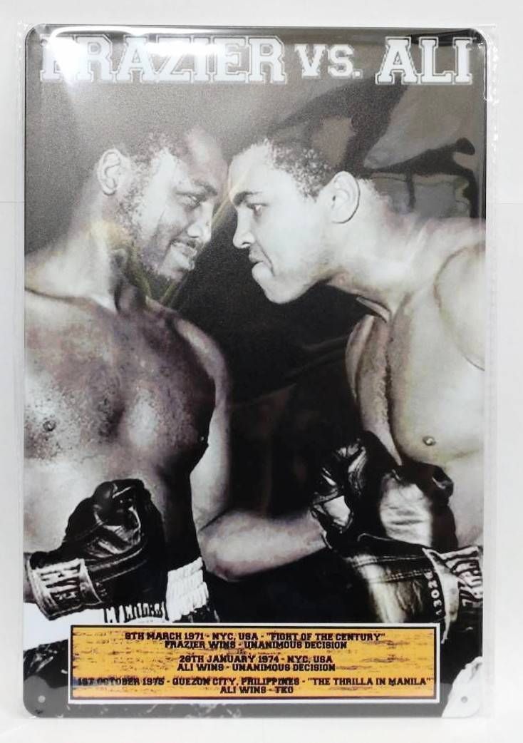 モハメドアリ　　ブリキの看板 楽天市場】絵画 インテリア ボクシング看板 ブリキ看板 モハメド