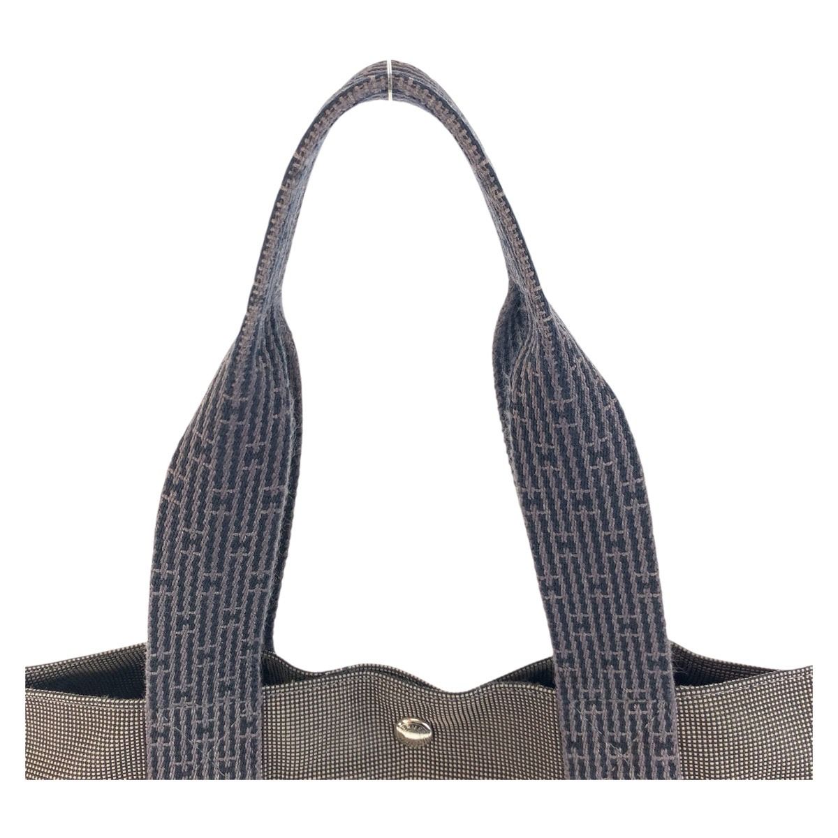 HERMES エルメス エールライン グレー シルバー金具 ポリアミド