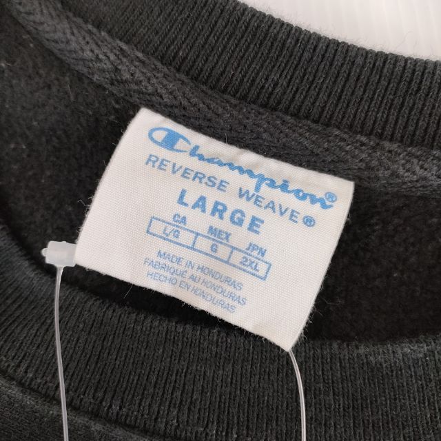 Champion - Champion リバースウィーブ 刺繍ロゴ　ホンジュラス製 トレーナー スウェット ブラック レディース チャンピオン【中古】5-0220M∞ Champion リバースウィーブ 刺繍ロゴ ホンジュラス製 トレーナー
