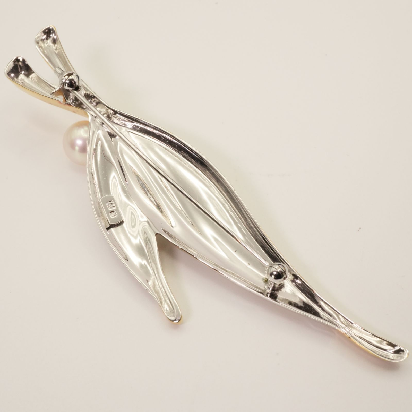 ミキモト 植田いつ子 コンビ ブローチ リーフ パール/25-1202M - メルカリ