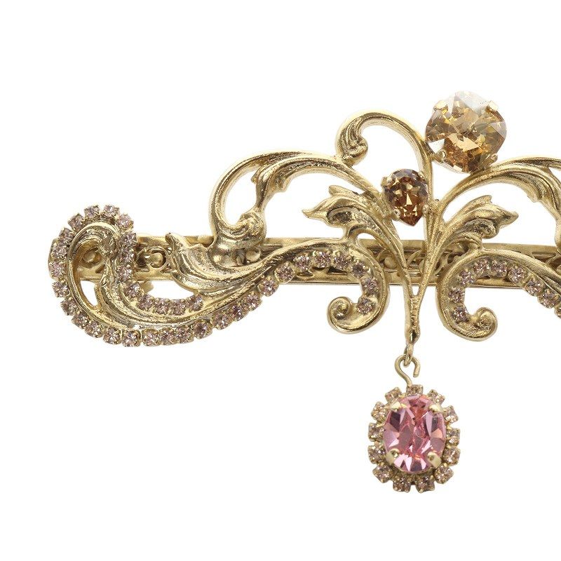 ACCA 希少☆ イエロー パール バレッタ フラワー 黄色 花 acca（ヘア