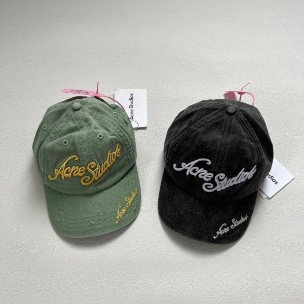 【関税込 日本発送】Acne Studios ロゴ刺繍カーブキャップ 割引中! 韓国 大人気 早い者勝ち! ACNE STUDIOS アクネ ロゴ3D
