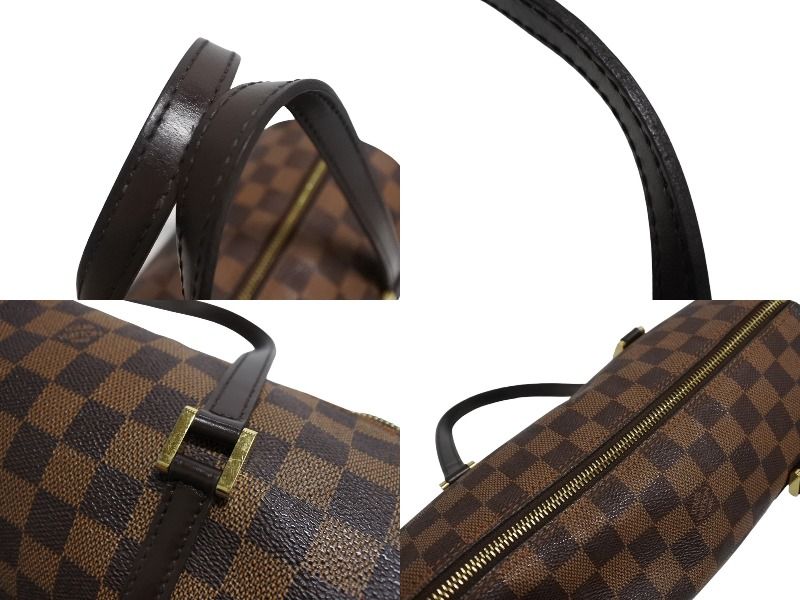 LOUIS VUITTON ルイヴィトン パピヨンPM 26 ハンドバック ダミエ N51304 筒型 ドラム型 エベヌ ブラウン  美品 中古 66169