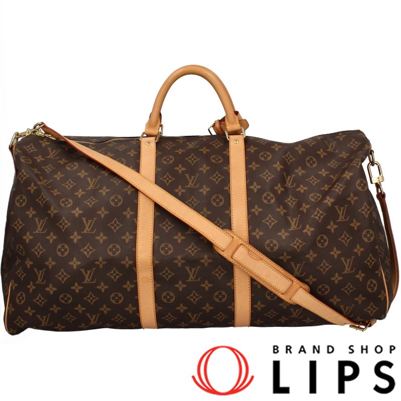 ルイ ヴィトン キーポルバンドリエール60 M41412 モノグラム レディース ボストンバッグ ブラウン