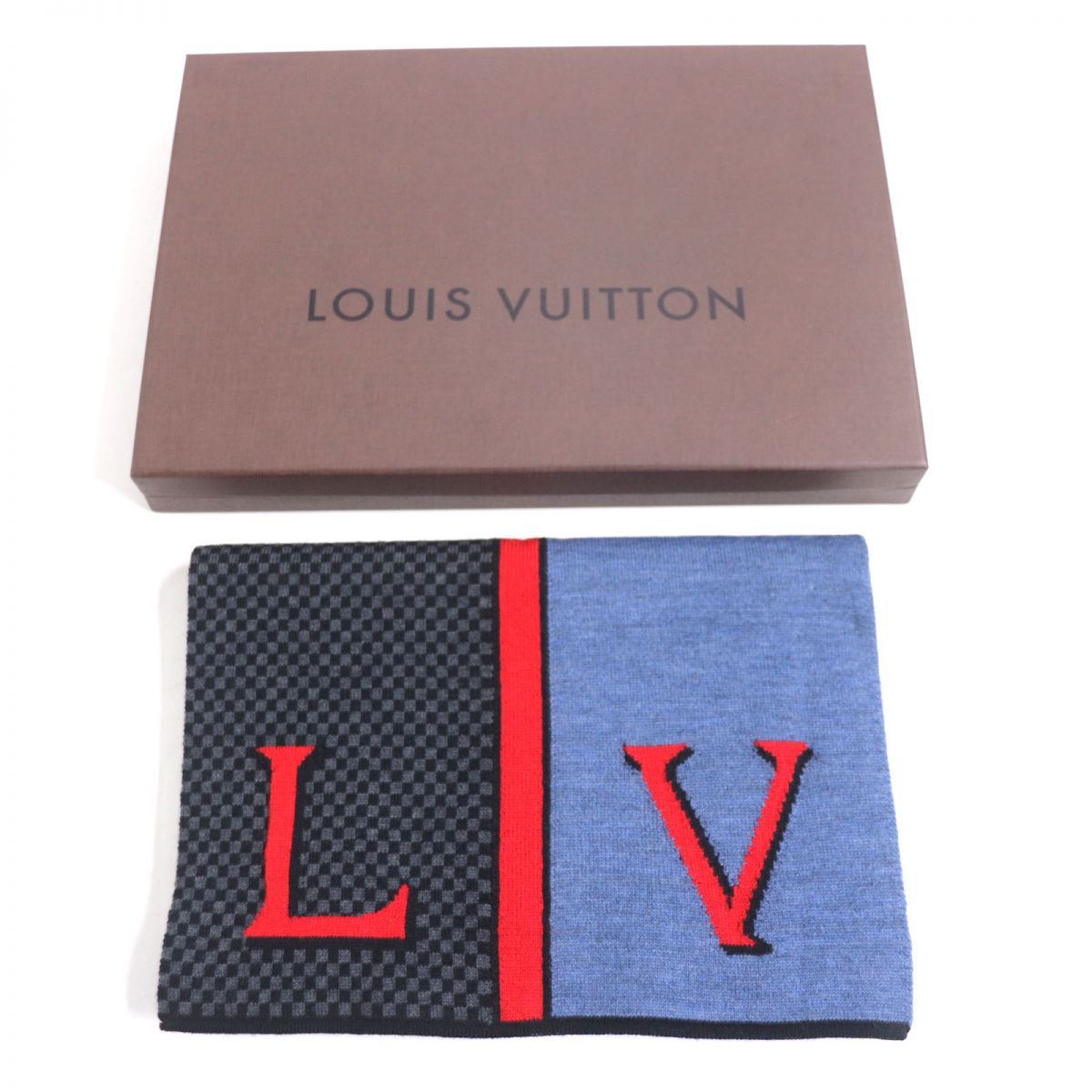 ヒート 美品▽LOUIS VUITTON ルイヴィトン M70249 エシャルプLVダミエ