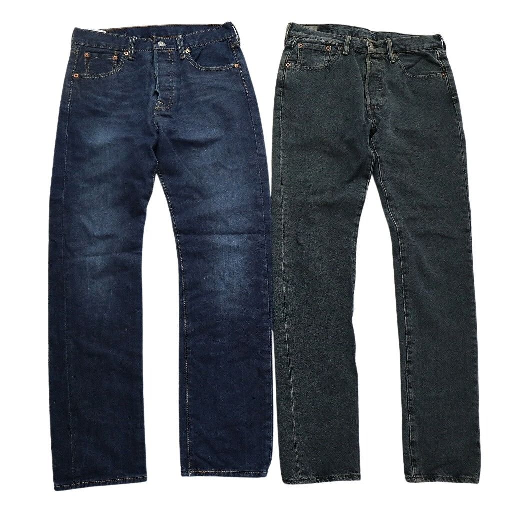 古着卸 リーバイス 501 デニム パンツ 8枚セット メンズ 30 ヒゲ アメカジ フェード 革パッチ 古着 NC1329 KIN-KAAI_COM