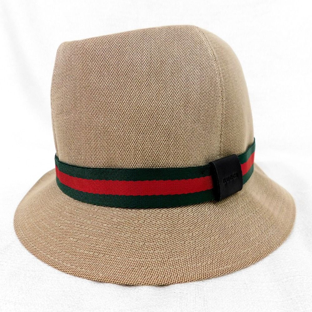 Hn610531 グッチ ハット ベージュ系 サイズ XL 116741 21426