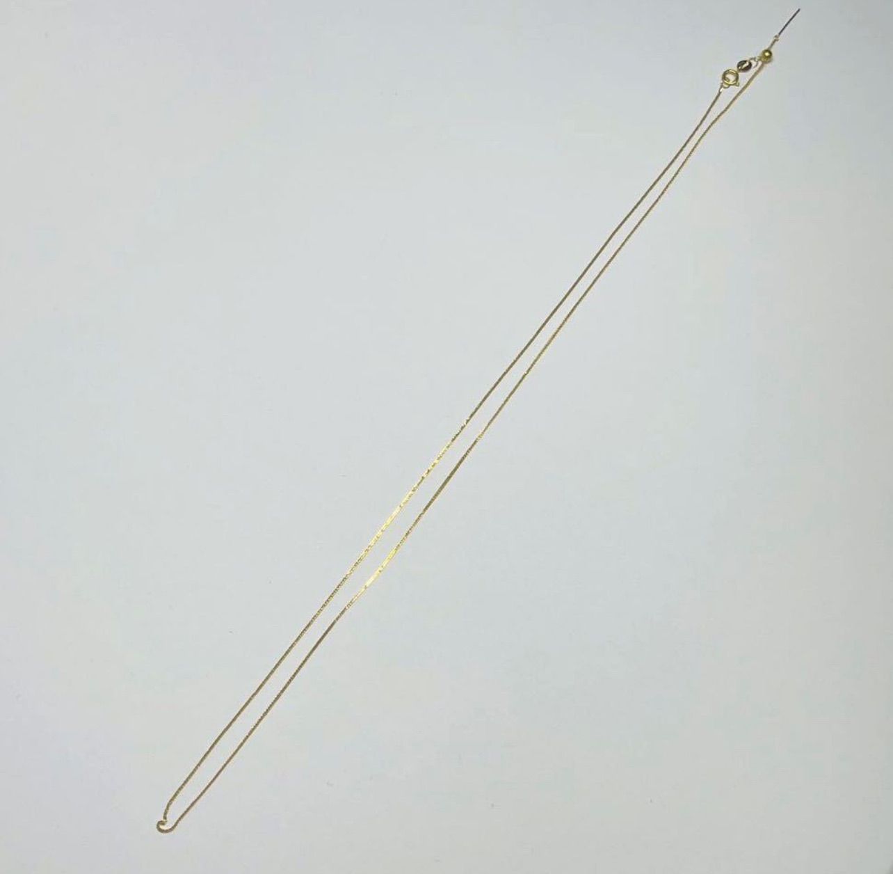 K18YG 調節自由 45cmピンチェーン 18金ネックレス刻印 スライド式