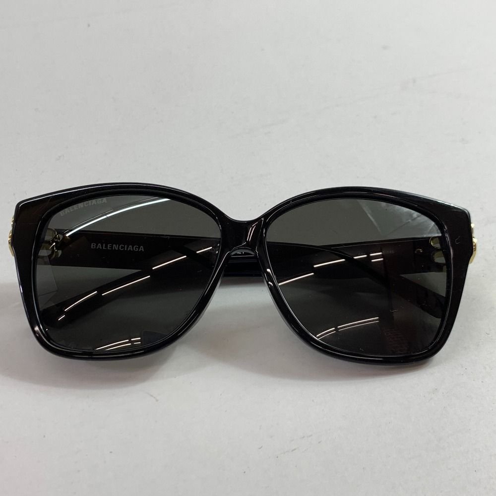 04w5071▽ BALENCIAGA バレンシアガ サングラス BB0135SA-001 59□13 145 ブラック アジアンフィット レディース 八王子店