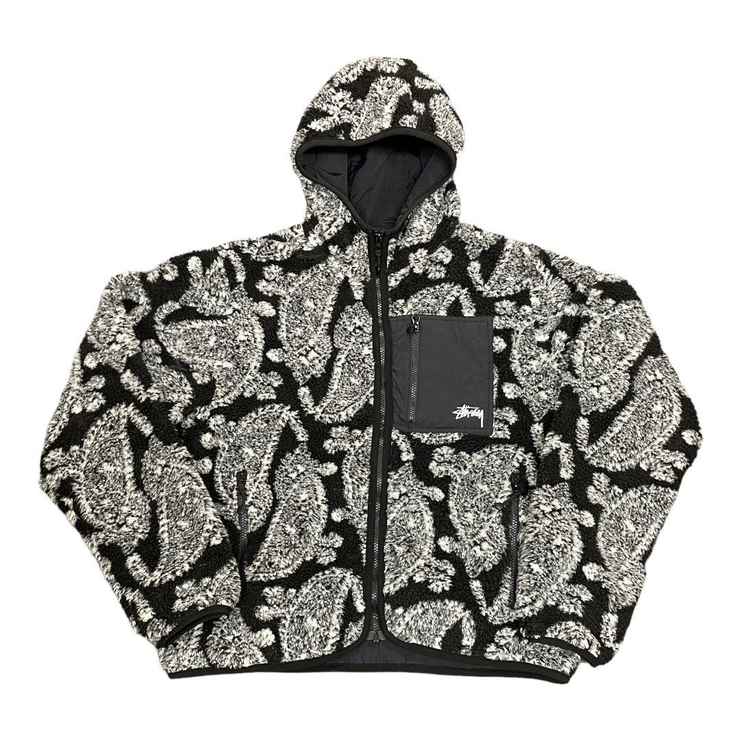 STUSSY Paisley Full Zip Fleece Jacket ペイズリー フルジップ ボア