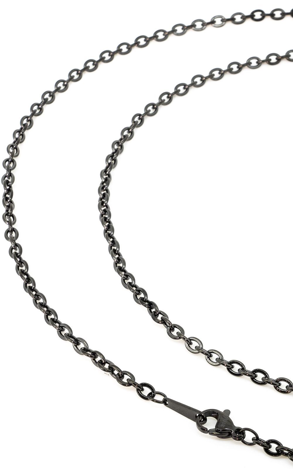 【特価】[Napist] ネックレス チェーン メンズ 316L サージカルステンレス 金属アレルギー対応 チタンコーティング NPN302 ブラック 光沢 つや消し