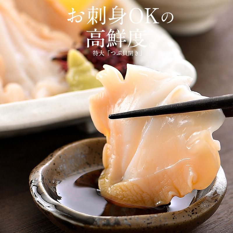 つぶ貝 ツブ貝 粒貝 つぶ貝開き 500g バイ貝 ばい貝 特大サイズ-1