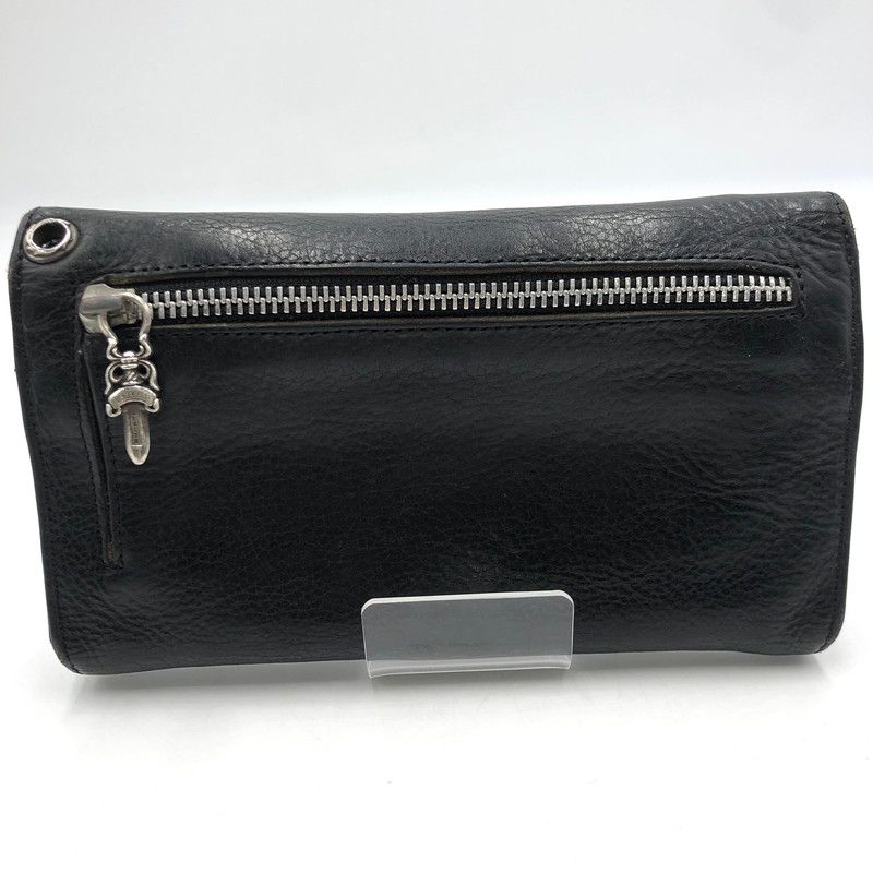 品 CHROME HEARTS クロムハーツ WAVE CROSS BALL ウエーブ クロスボール 長財布 レザー ロングウォレット 190-251025-ks-14-tei