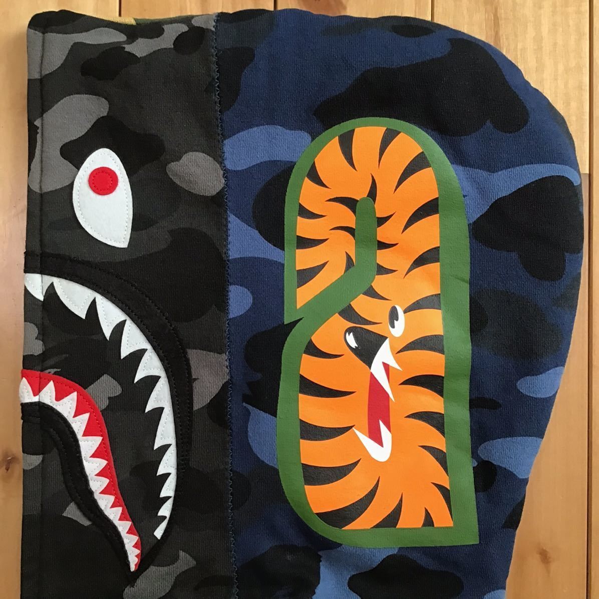 Mix camo シャーク パーカー Lサイズ shark full zip hoodie a bathing 