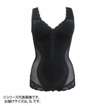 TAMURA Yauco シルキーボディシェイプ ボディスーツ YTN04 ブラック 3L